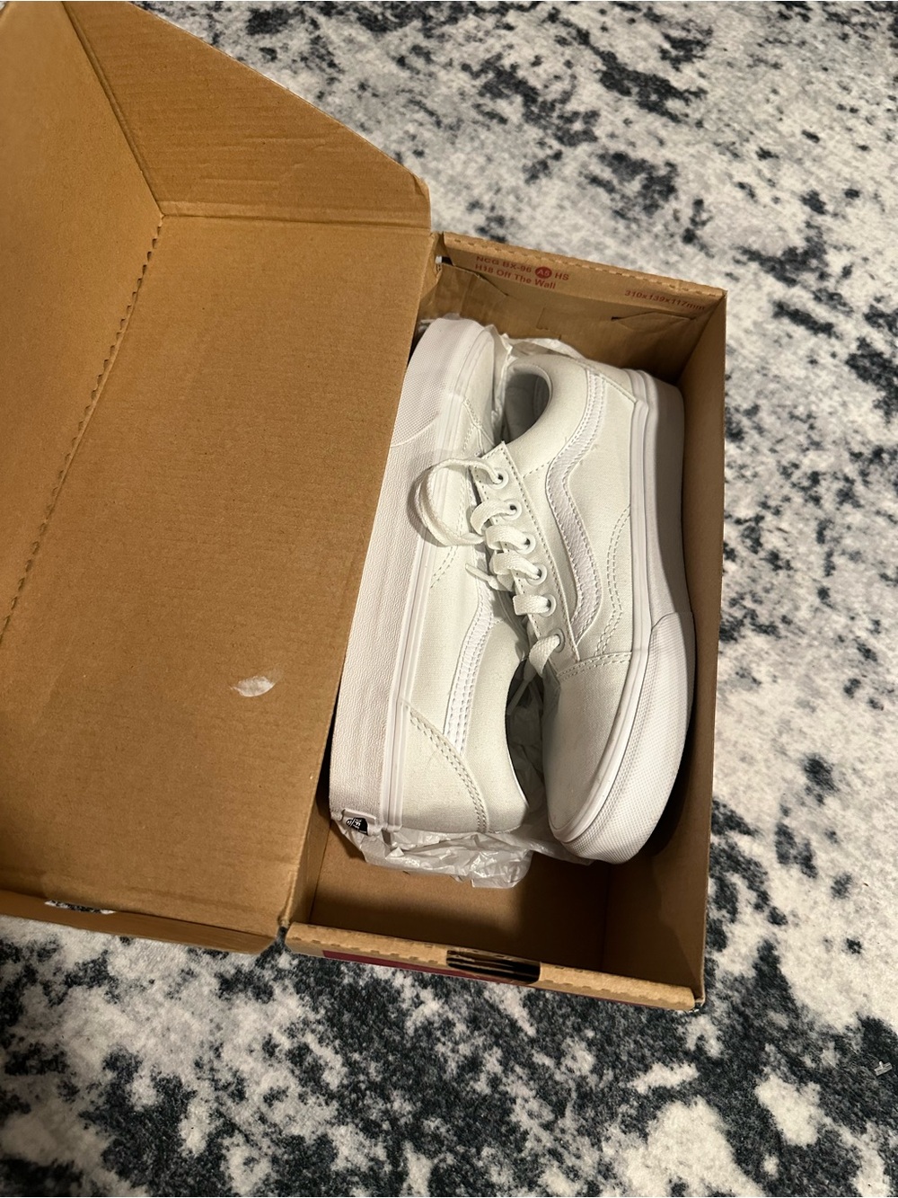 Vans White Low-Top Classic Lace-Up Sneakers